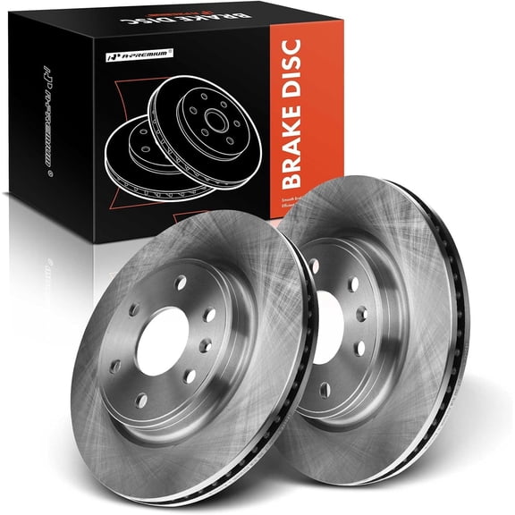 A-Premium Front Disc Brake Rotors Set Compatible with Chevrolet Traverse 2009-2017 GMC Acadia 2007-2017 Buick Enclave 2008-2017 Saturn Outlook