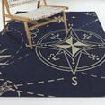 thumbnail image 2 of Balta Rozalie Nautical Compass Indoor/Outdoor Area Rug 7'10" x 10' - Navy Blue, 2 of 5