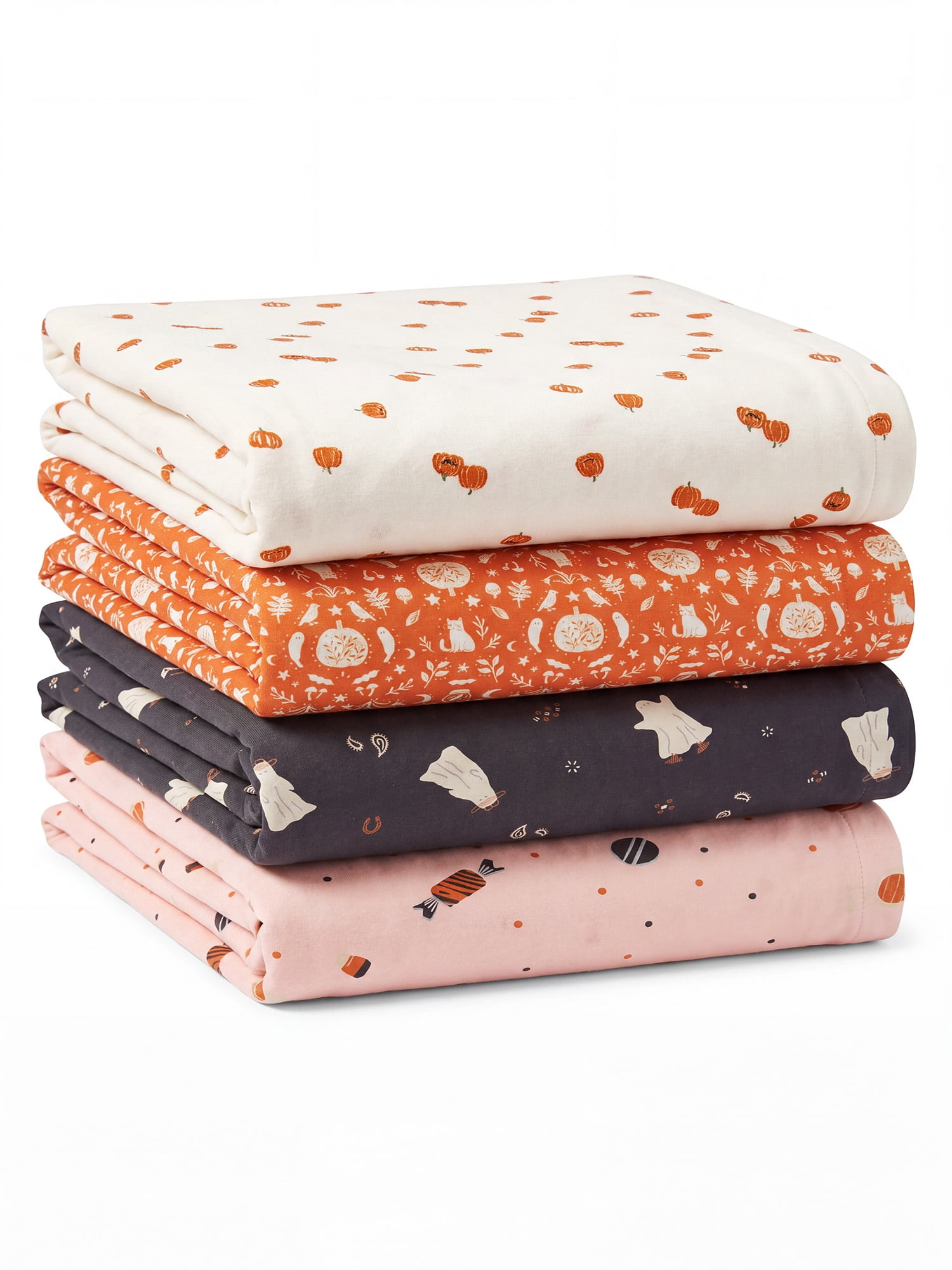 Modern Moments by Gerber Baby Neutral Halloween Swaddles, One Size, Asphalt Ghost