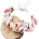 thumbnail image 1 of Corona floral Diadema Guirnalda de flores JanHm Tocado floral Boho con cinta Fiesta Boda Festival Rosa, 1 of 4
