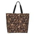 thumbnail image 1 of Fotbe Brown Camouflage Skull Bolsa Tote Estética de Lona con Estampado para Mujer - Bolsa Reutilizable de Hombro Casual para Vacaciones, Compras, Trabajo y Gimnasio, 1 of 8