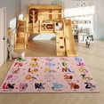 thumbnail image 4 of SARAG Pink ABC Animal Children's Rug - Nursery/Bedroom Educational Alphabet Play Mat, Soft Non-Slip Baby/Toddler Rug 5'x7', 4 of 8