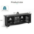 thumbnail image 3 of LINSY HOME Modern Farmhouse TV Stand for TVs up to 75", Home Entertainment Center with Storage Cabinet and Adjustable Shelves, Black, 3 of 7