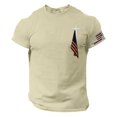 thumbnail image 2 of Blekii T-Shirt à Manches Courtes et Col Rond pour Hommes, Mode Décontractée pour la Journée de l'Indépendance - Doux et Confortable, Petit Imprimé, Design de Vacances d'Été - Parfait pour la Célébration du 4 Juillet, Bbq d'Été, 2 of 5