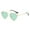 Green, variant on Lilgiuy Mental Sunglasses for Women Summer Classic Vintage Glasses Heart Shaped Transparent Candy Color Frameless Sun Protection for Party Favors
