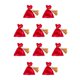 thumbnail image 1 of Bewildely Candy Drawstring Bag Festival Holiday Party Chocolates Galletas Favores Galletas Snacks Regalos Paquete Bolsa para niños Rojo Rojo 10Conjunto, 1 of 6