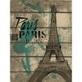 thumbnail image 3 of OnRei 12x14 Black Modern Framed Museum Art Print Titled - Natural Paris Teal, 3 of 5