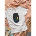 thumbnail image 3 of Crescent Moon And Stars In Jar T-Shirt Women -Image by Shutterstock, Female XX-Large, 3 of 4