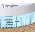 thumbnail image 5 of SGI Bedding Round Bed Skirt |Wrap Around Microfiber Bed Skirt | Fade Resistant, Wrinkle Free, Anti-static, Decorative, Extra Storage Space, Clutter-Free | 87" Diameter / 24" Drop, Light Blue, 5 of 8