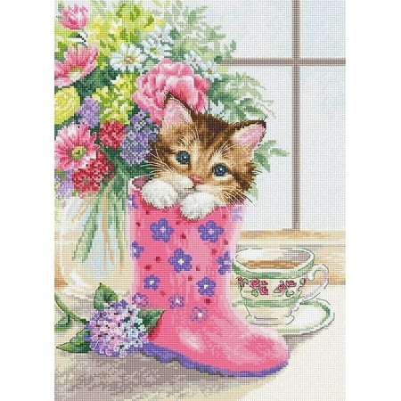UPC: 4840746029486 | Luca-S Pretty Kitten Counted Cross-Stitch Kit