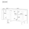 thumbnail image 4 of 55.3"  Sideboard Buffet Cabinet with 4 Doors and Adjustable Shelves, Minimalist Style Wooden Console Table Accent Cabinet, Suitable for Living Rooms, Entrance and Study Rooms, 4 of 7