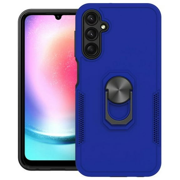 Military Grade TUFF Hybrid Case with Ring Grip for Samsung Galaxy A25 5G - Blue