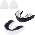 thumbnail image 1 of Protector bucal deportivo para adultos y jóvenes con estuche, protector bucal moldeable y delgado para boxeo, MMA, rugby, artes marciales, judo, kárate, hockey y todos los deportes de contacto, 1 of 5