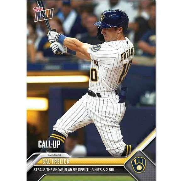 2023 Topps Now Baseball Sal Frelick #602 (Rookie, Steals the Show in MLB Debut - 3 Hits & 2 RBIs)