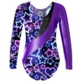 thumbnail image 3 of MSemis Kids Girls Gymnastics Dancewear Sparkly Long Sleeves Leotards, 3 of 6