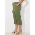 thumbnail image 3 of Catherines Women's Plus Size Petite Stretch Knit Waist Cargo Capri, 3 of 4