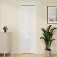 thumbnail image 2 of Interior White Primed Shaker 2 panel Solid Wood Core Bifold Closet Doors With Hardware Kit, 2 of 10