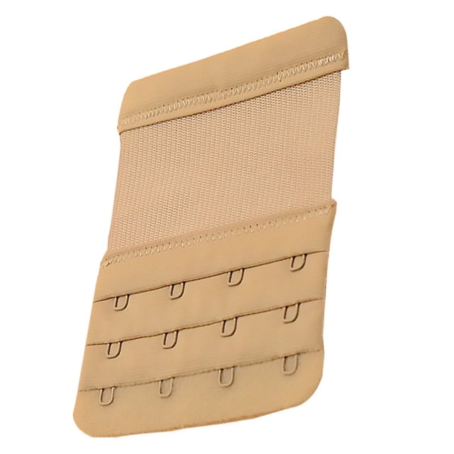 Women Bra Soft Extender Polyester Flexible Bra Extension Strap Hook 5.7cm 3 Row 4 Row Hook Skin Color