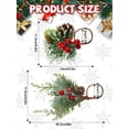 thumbnail image 2 of 12PCS Christmas Napkin Rings Xmas Napkin Holders Holly Berry Napkin Buckles with Pine Cone Needle Wooden Tableware Supplies for Banquet Party Table Decoration, 2 of 5