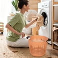 thumbnail image 1 of Cesto de plástico para ropa sucia | Contenedor abierto con asas | Cesto de ropa para toallas y ropa de cama | Organización del hogar para dormitorio, armario y lavadero, 1 of 6
