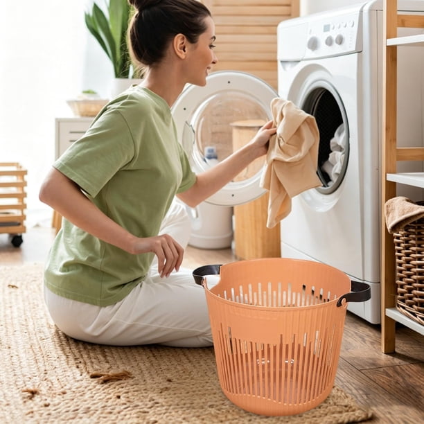 Cesta de ropa de plástico cesta de ropa para la ropa • Cesta concisa para la ropa del baño • Contenedor organizador de ropa para el hogar • Contenedor de ropa para ropa sucia con estilo y transpirable