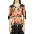 thumbnail image 5 of Bimba Women's Casual Floral Digital Printed Black Long Moss Georgette Dress-26, 5 of 5