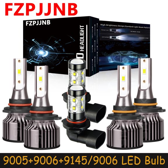 FZPJJNB 2X for Toyota Corolla 2005-2008 faro LED alto/bajo luz antiniebla,9005+9006+9145/9006,White,V25,C33