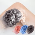 thumbnail image 1 of Esponja de baño de doble cara con textura de arena fina y lado suave para adultos, estropajo exfoliante para el cuerpo, estropajo de limpieza profunda, accesorio de ducha unisex, disponible en azul, 1 of 6