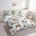 thumbnail image 3 of Castle Fairy Children Cartoon Truck 7 Pieces Bedding Comforter Set,Construction Vehicles Full Bedding Set Lightweight,Equipment Car Fitted Sheet Flat Sheet,Luxury Bedroom Decor, 3 of 8