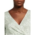 thumbnail image 4 of No Boundaries Juniors’ Surplice Ruched Tie Front Top, 4 of 5
