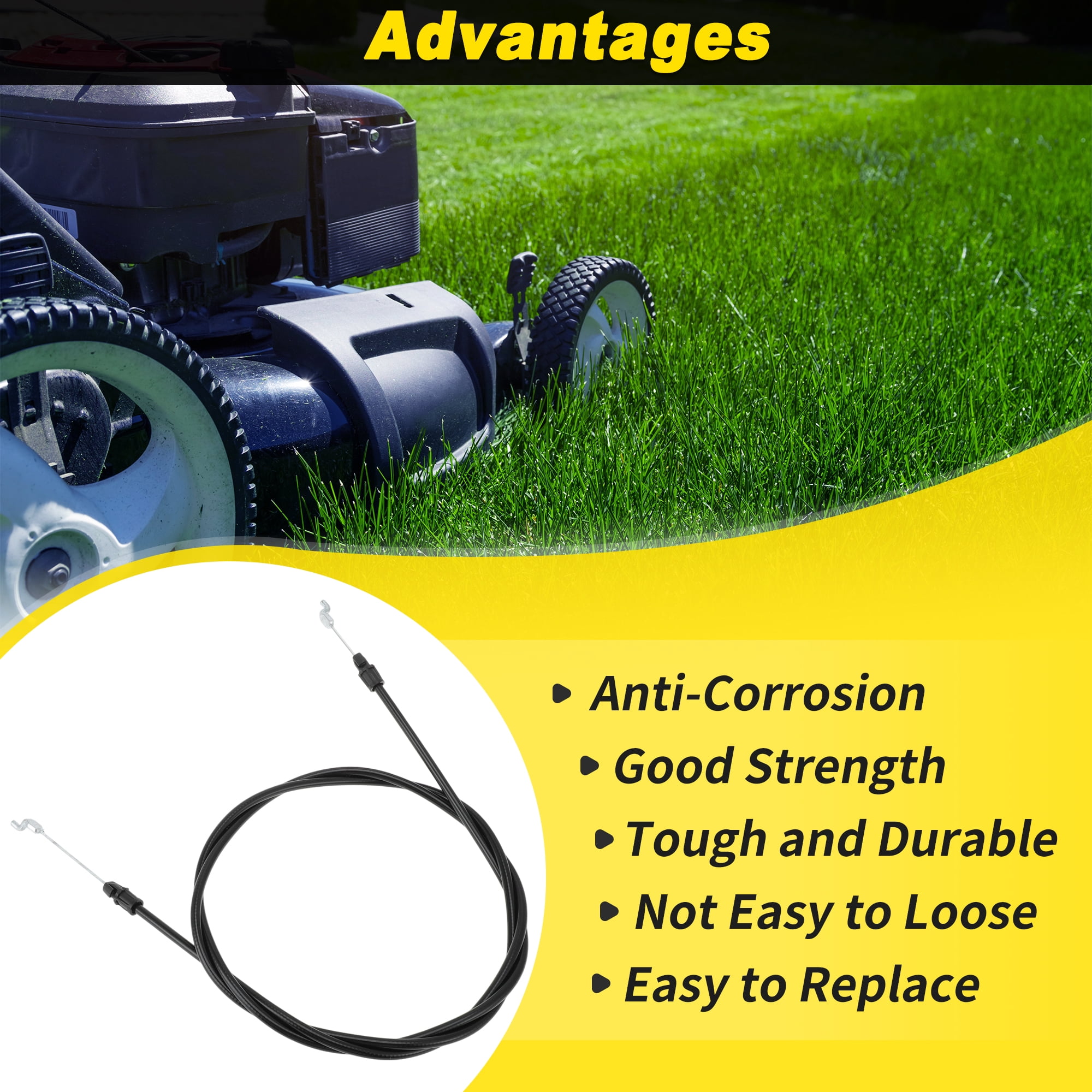 Unique Bargains Throttle Control Cable for Cub Cadet Push Mower Models