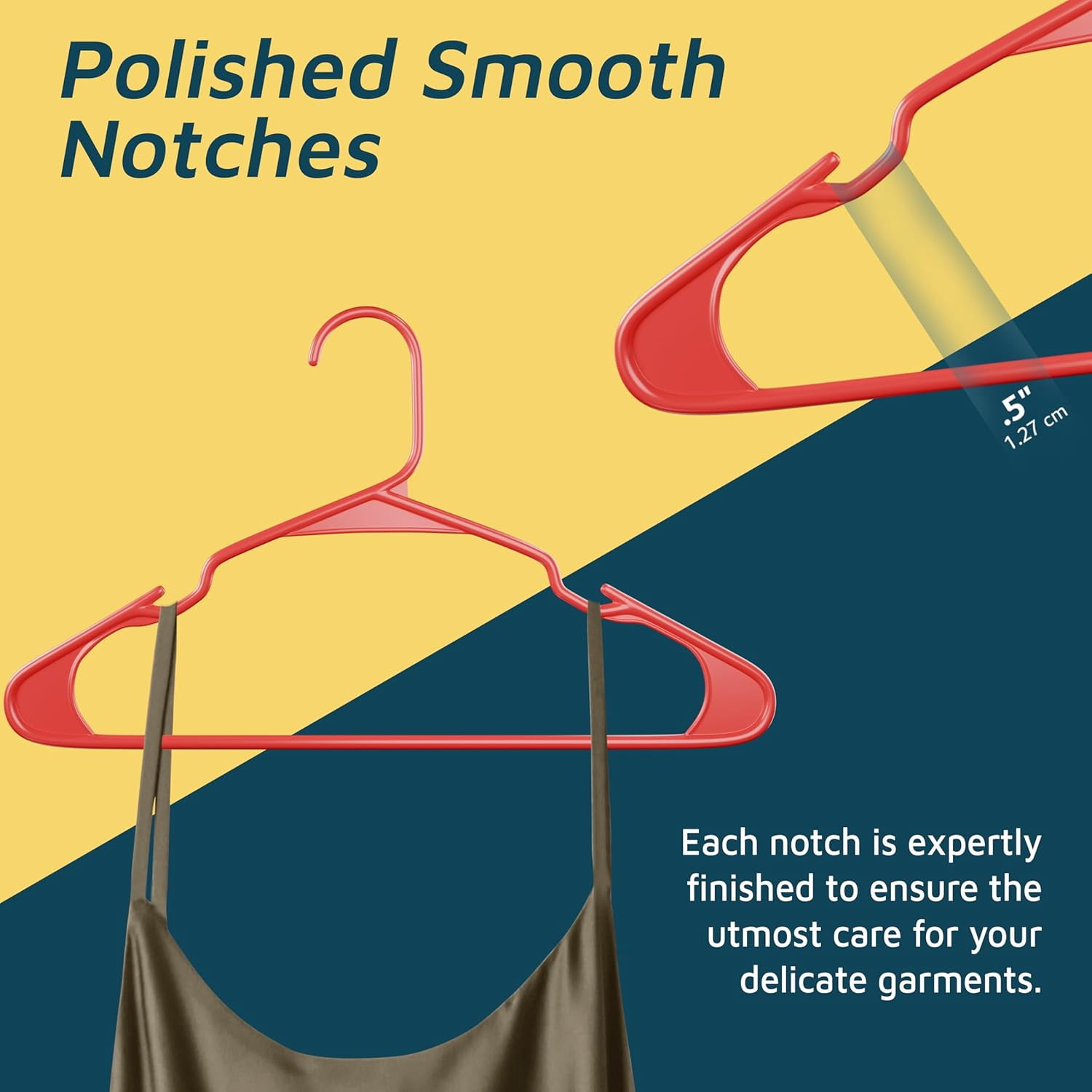 Lifemaster Plastic Clothes Hangers – Heavy Duty Hanger Set, For Organizing Clothes, Dresses, and Coat, Holds Up To 5 lbs, Space-saving Hangers with Non-Slip Shoulder Grooves, Pack of 120, Red