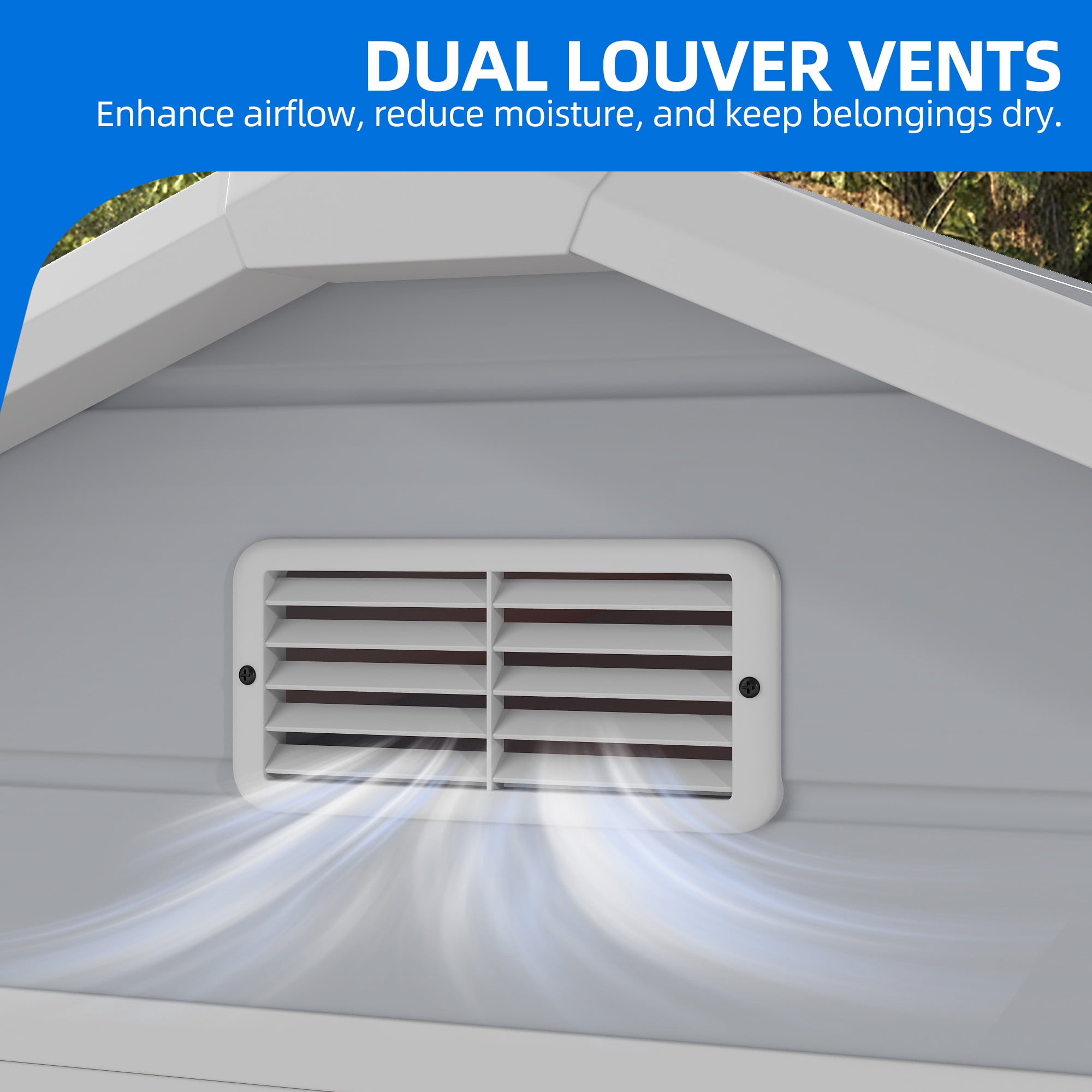 Uforic 6x4.4 FT Resin Storage Shed, Reinforced Floor, Lockable Door, Window & Vents, Waterproof for Garden Backyard Patio Lawn