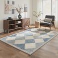 thumbnail image 5 of 2x6 Area Rugs for Hallway Machine Washable Low Pile Runner with Non Slip Backing, Diamond Print Pattern Light Weight Indoor Rug for Laundry Room, Bedroom, Bathroom, Diamond Dusty Blue, 5 of 6
