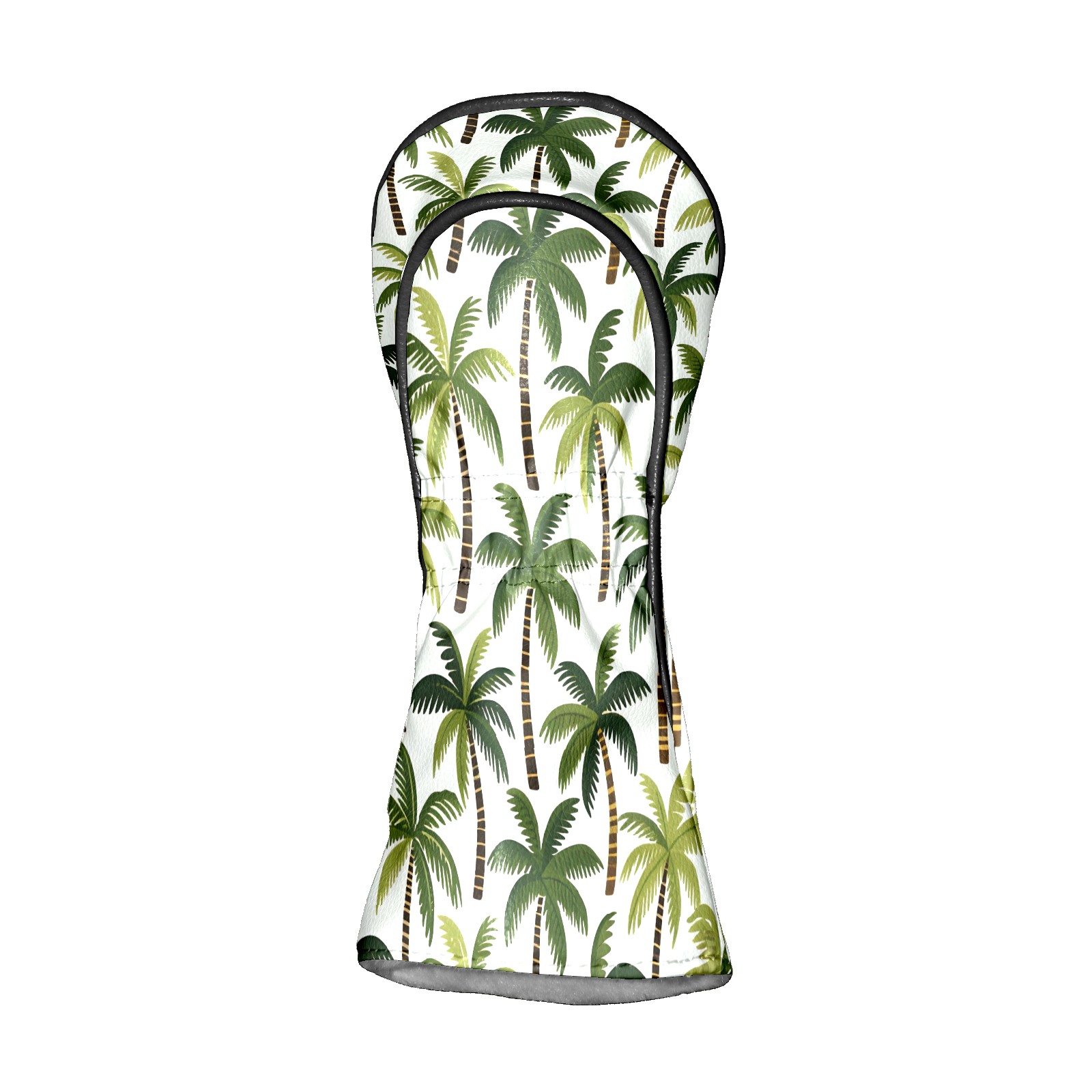 Golf Club Covers, Palm Tree While Premium PU Leather Driver Hybrid Putter Head Covers with Velvet Lining, Waterproof Golf Gifts for Men Women