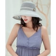 thumbnail image 7 of Summer Mesh Sun Hats for Women Lightweight Beach Hat Floral UPF50+ Packable Wide Brim Bucket Hat with Chin Strap, 7 of 7