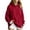 *Red, variant on Binmer Women's Long Sleeve Hooded Sweatshirt with Side Split Hem,Casual Loose Pullover ,L
