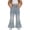 A Blue, variant on NAISIBABY Girls Cute Jeans, Flare Leg with Pockets Elastic Waist Kids Casual Fashion Denim Pants Blue Size 8