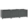 thumbnail image 3 of vidaXL Planter Raised Flower Bed with Rattan Look Plant Box Polypropylene, 3 of 135