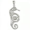 thumbnail image 2 of Sterling silver Dancing CZ Seahorse Necklace Black Eyes Micro Pave 20 inch _RL30H, 2 of 2