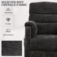 thumbnail image 3 of Electric Power Recliner Chair, Modern Chenille Fabric Recliner with Side Pocket & Remote, Nursery Recliner Chair for Living Room Small Space, Black, 3 of 11