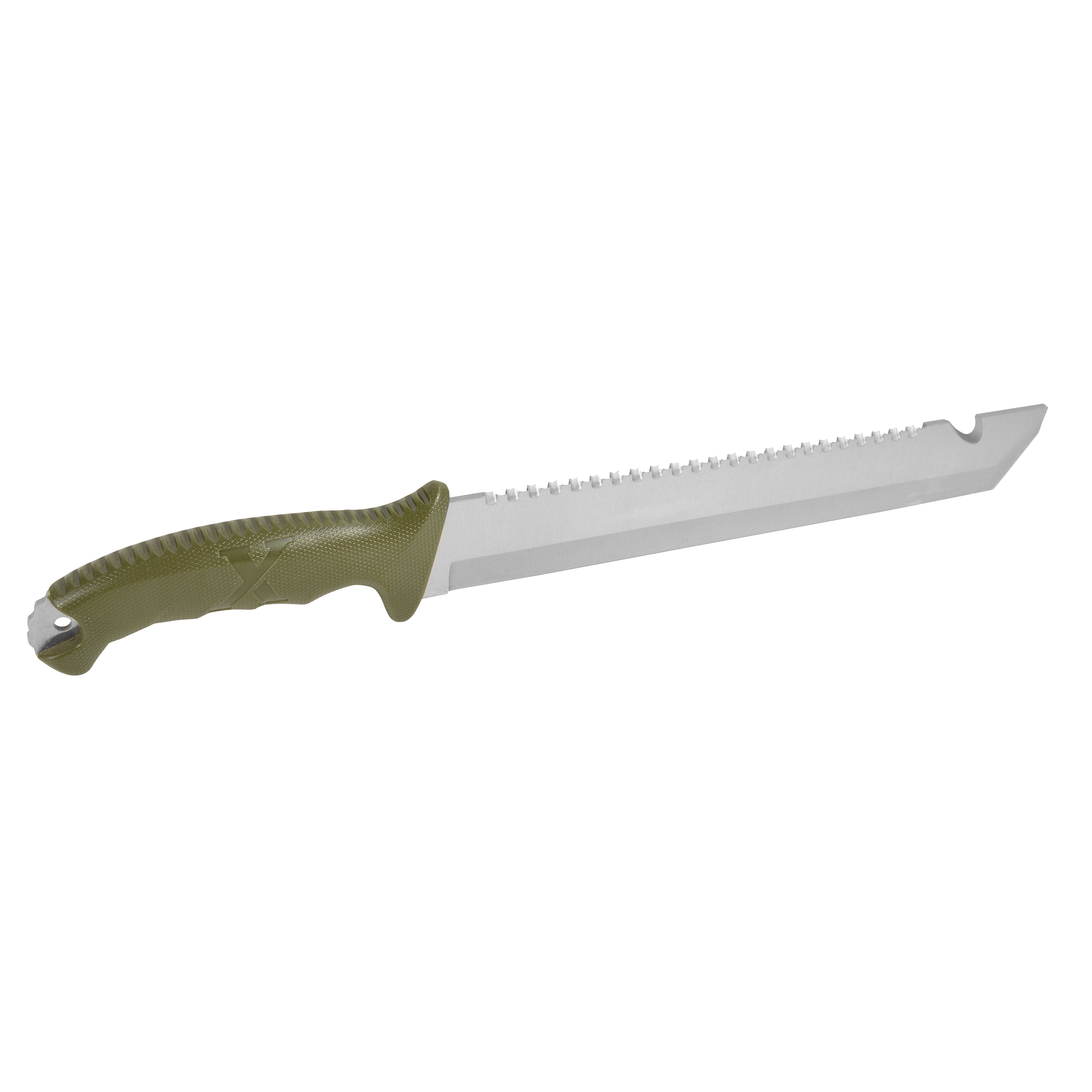 Camillus Carnivore X 18" Machete, 12" Blade, Green with Trimming Knife and Sheath