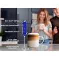thumbnail image 6 of Zulay Kitchen Milk Frother for Lattes Upgraded Holster Stand Foam Maker Stainless Steel - Deep Blue, 6 of 6