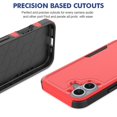 thumbnail image 2 of Decase Heavy-Duty Case for iPhone 16 Plus,Dual Layer Military Grade Drop Protection Anti-Fingerprint Anti-Scratch Hard Back Cover Silicone Bumper Shockproof Protective Case for iPhone 16 Plus,Red, 2 of 5