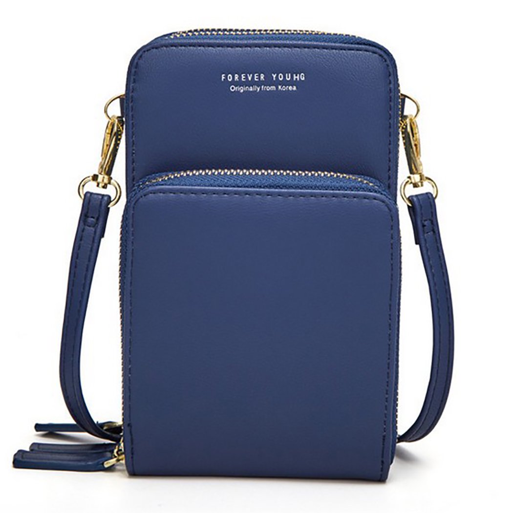 Sacoche Téléphone Portable Femme - Sac Bandoulière Crossbody Bleu Avec Bandoulière Réglable