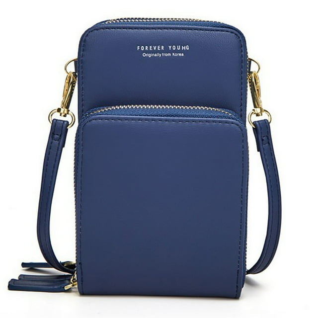 Women Phone Purse Fashion Solid Color Shoulder Purse Coin Purse Crossbody Bag