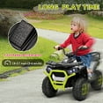 thumbnail image 5 of Qaba 12V Kids ATV, Battery Powered 4 Wheeler Quad w/ Spring Suspension Wheels, Rear Storage Basket, Lights, Music, Green, 5 of 9