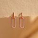 thumbnail image 3 of Aretes Colgantes Cadena de Clip de Papel en Oro Rosa TITUTHIA, 3 of 6