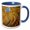Blue/White, variant on 3drose, Colorado, Uncompahgre National Forest. Curved Aspen Trees at Sunrise., 15oz Mug