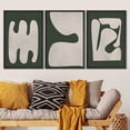 thumbnail image 2 of PixonSign Framed Canvas Print Wall Art Set Geometric Art Deco Retro Vintage Polygon Abstract Shapes Illustrations Modern Art Minimalism Decorative for Living Room, Bedroom, Office - 24"x36"x3 Black, 2 of 5